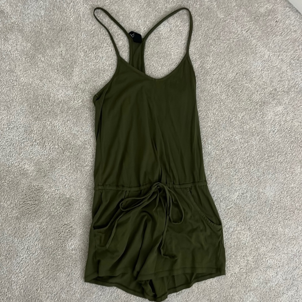 Hunter Green Shorts Romper